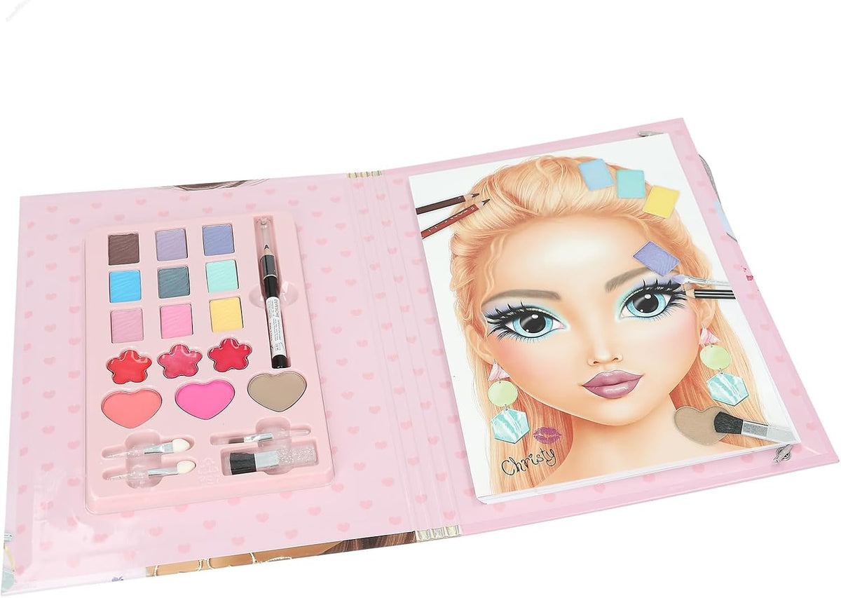 TOP MODEL Make-up Folder with Patterns, Makeup Palette and Brushes