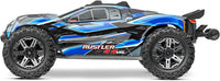 TRAXXAS Rustler 4x4 Brushless Blue RC Car Set | Li-po Battery | Quick Charger