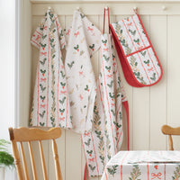 CATHERINE LANSFIELD Christmas Holly Stripe Cotton Apron