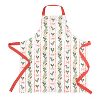 CATHERINE LANSFIELD Christmas Holly Stripe Cotton Apron