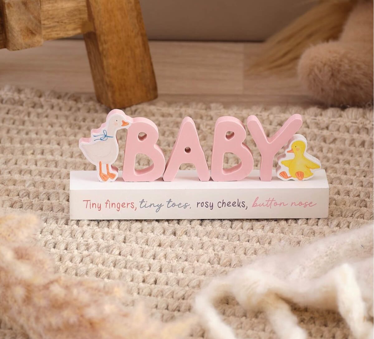 LANGS Mabel The Goose Wooden Baby Block 16x9.5cm