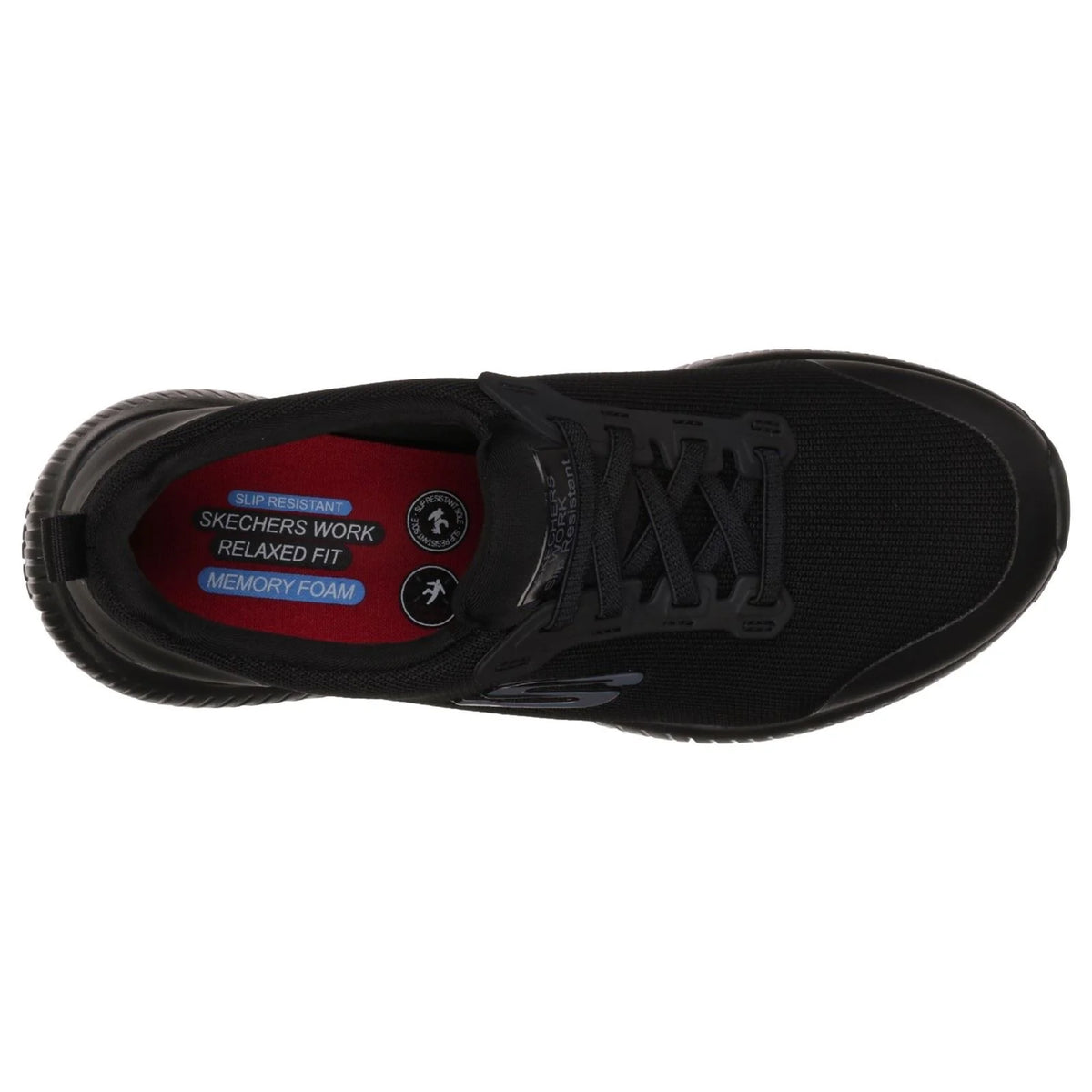 SKECHERS Women's Wide Fit Squad SR Work Shoes - Black | 77222