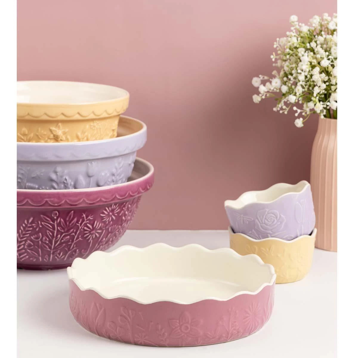 MASON CASH In The Meadow Pink Pie Dish 23cm