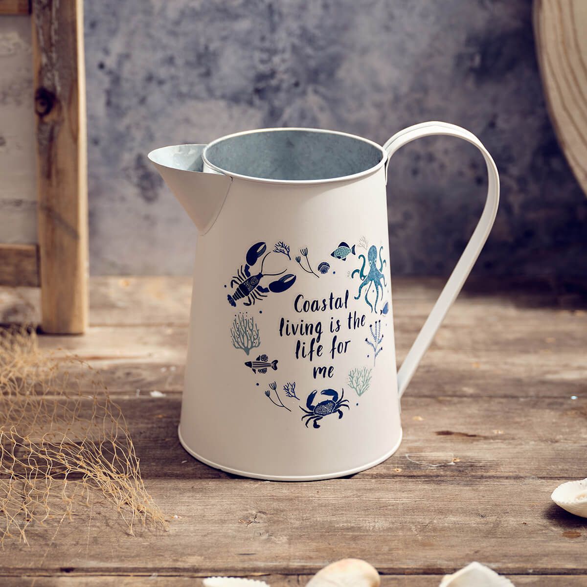 LANGS Lobster Love Decorative Tin Jug 20cm