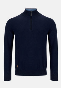 6TH SENSE Harry Half Zip Jumper - Navy