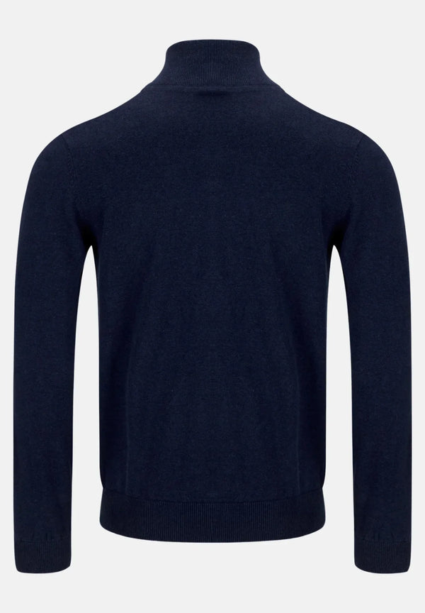 6TH SENSE Harry Half Zip Jumper - Navy