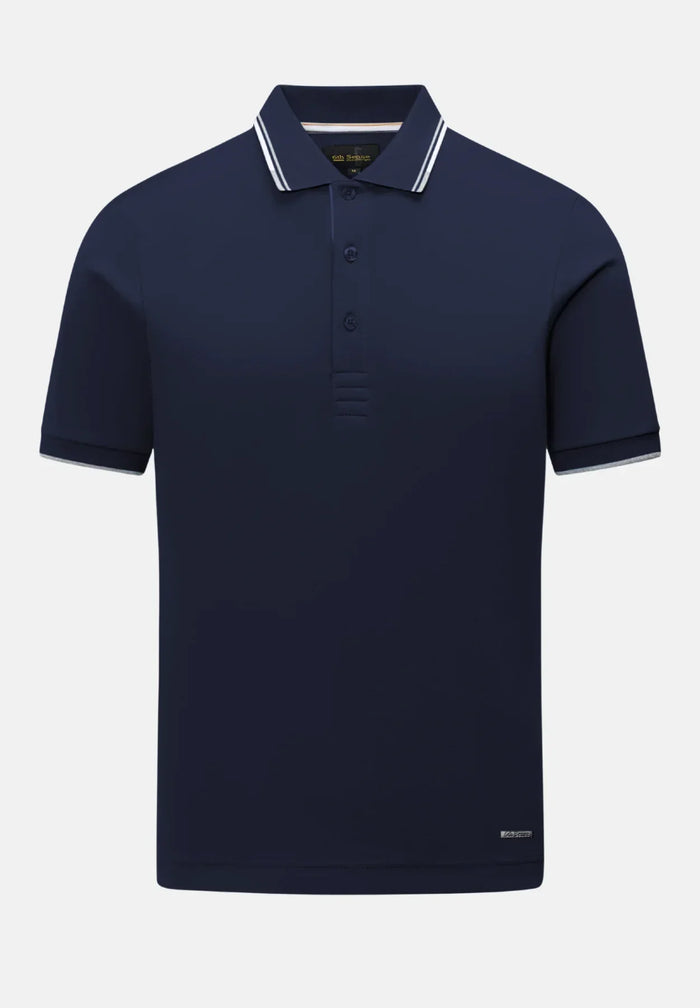 6TH SENSE Astonish Short Sleeve Polo Shirt - Navy