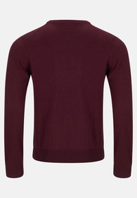 6TH SENSE Cash Crew Neck Jumper - Burgundy