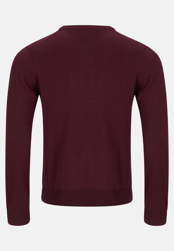 6TH SENSE Cash Crew Neck Jumper - Burgundy