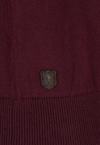 6TH SENSE Cash Crew Neck Jumper - Burgundy