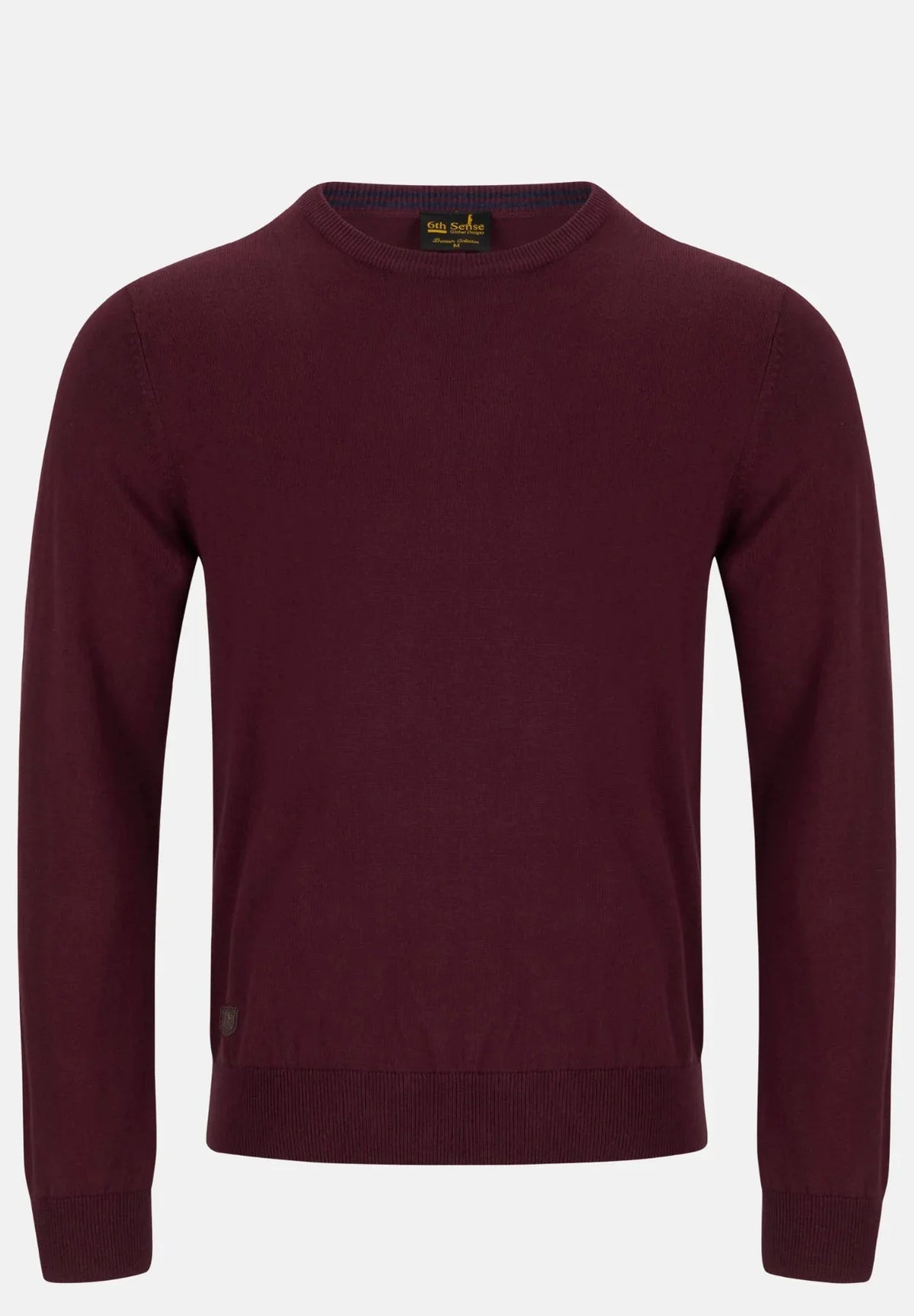 6TH SENSE Cash Crew Neck Jumper - Burgundy