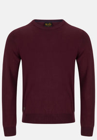 6TH SENSE Cash Crew Neck Jumper - Burgundy