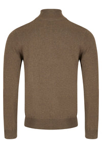 6TH SENSE Harry Half Zip Jumper - Brown