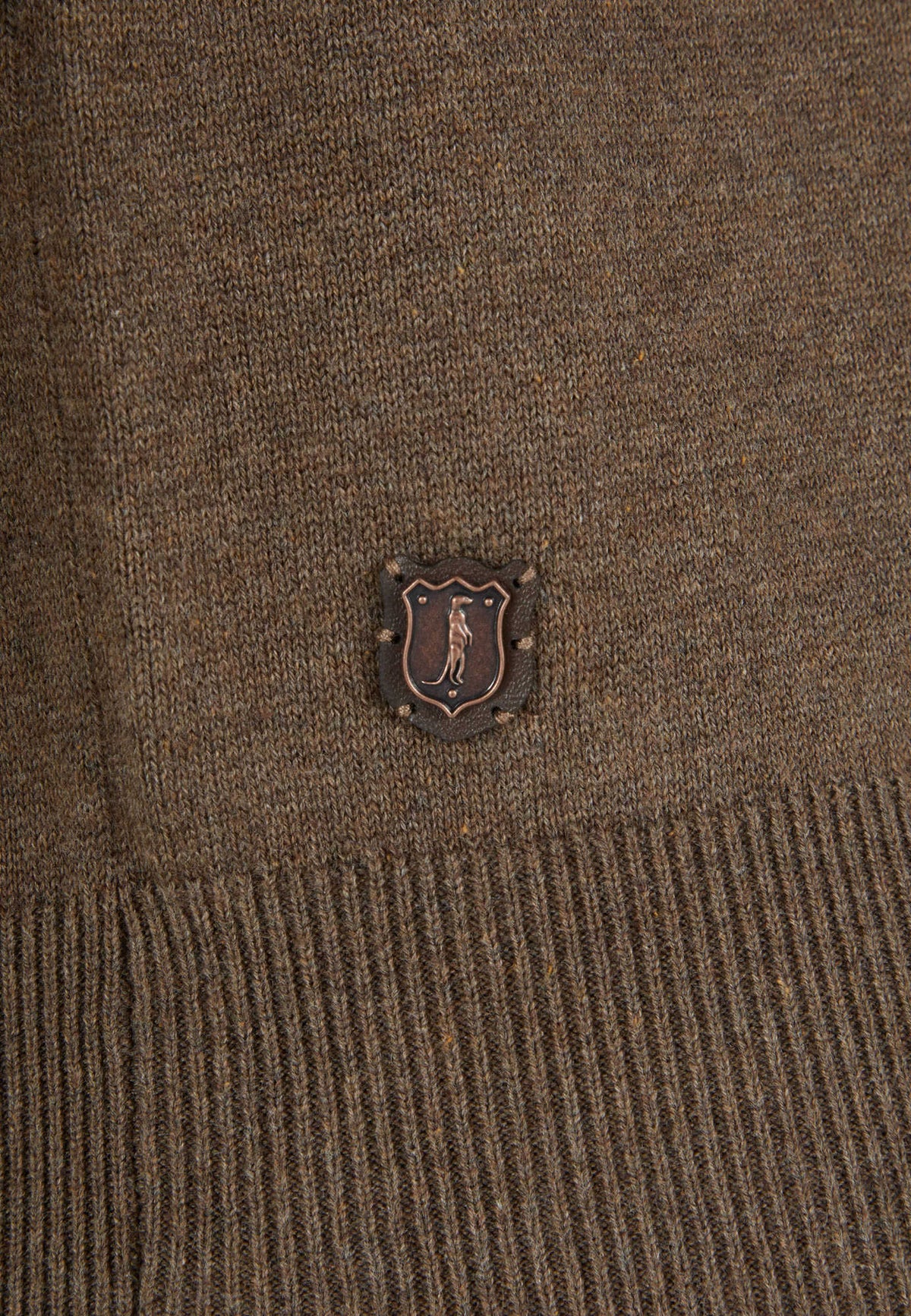 6TH SENSE Harry Half Zip Jumper - Brown