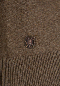 6TH SENSE Harry Half Zip Jumper - Brown