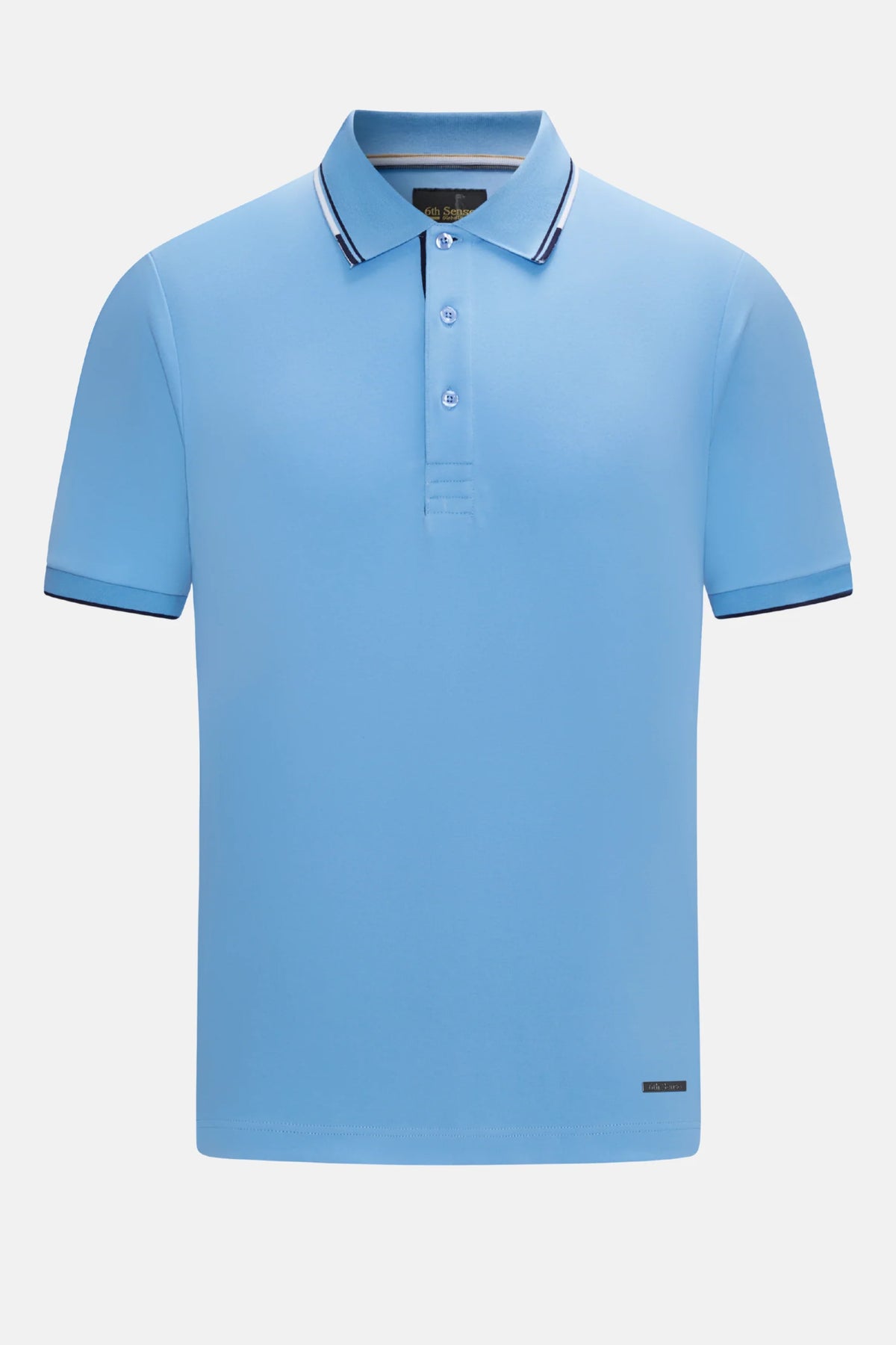 6TH SENSE Astonish Short Sleeve Polo Shirt - BlueBell