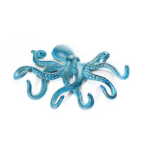 LANGS Cast Iron Blue Octopus Wall Hook Ornament 23x21.5cm
