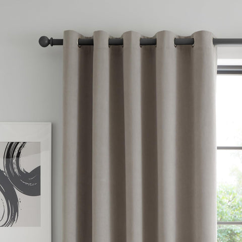 CATHERINE LANSFIELD : Wilson Thermal Blackout Eyelet Curtains - Grey