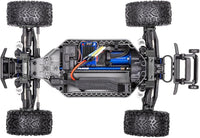 TRAXXAS Rustler 4x4 Brushless Blue RC Car Set | Li-po Battery | Quick Charger
