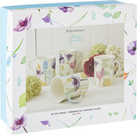 PORTMEIRION Water Garden Set of 4 Mugs in a Gift Box