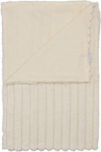 CATHERINE LANSFIELD Cosy Ribbed Blanket Throw - Cream