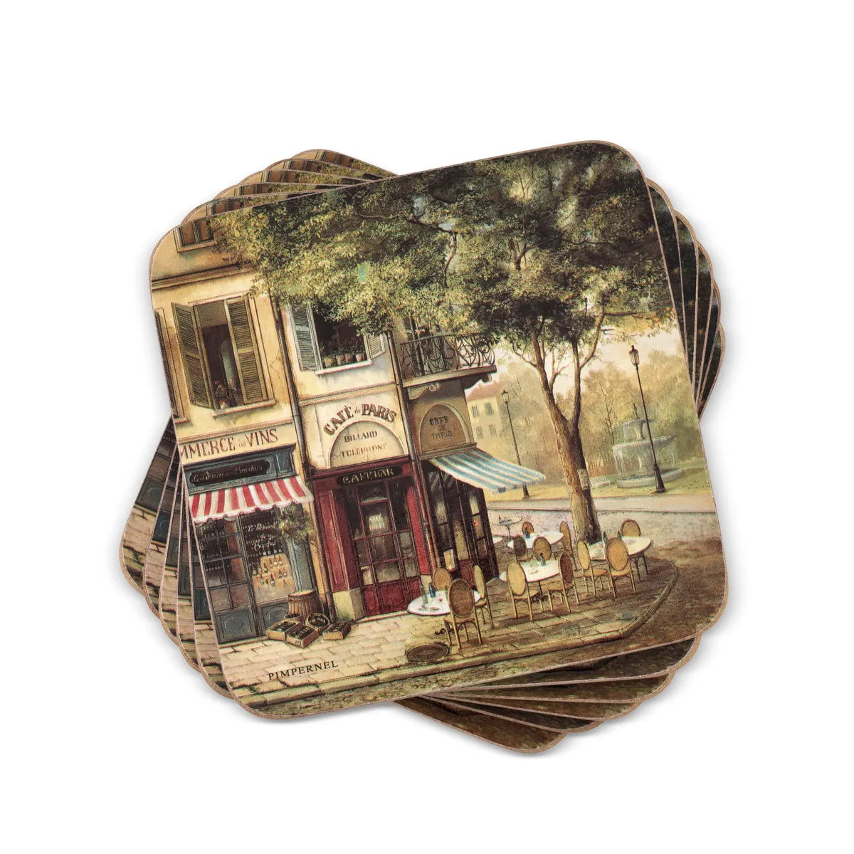 PIMPERNEL Parisian Scene 12Pc Placemat & Coaster Set