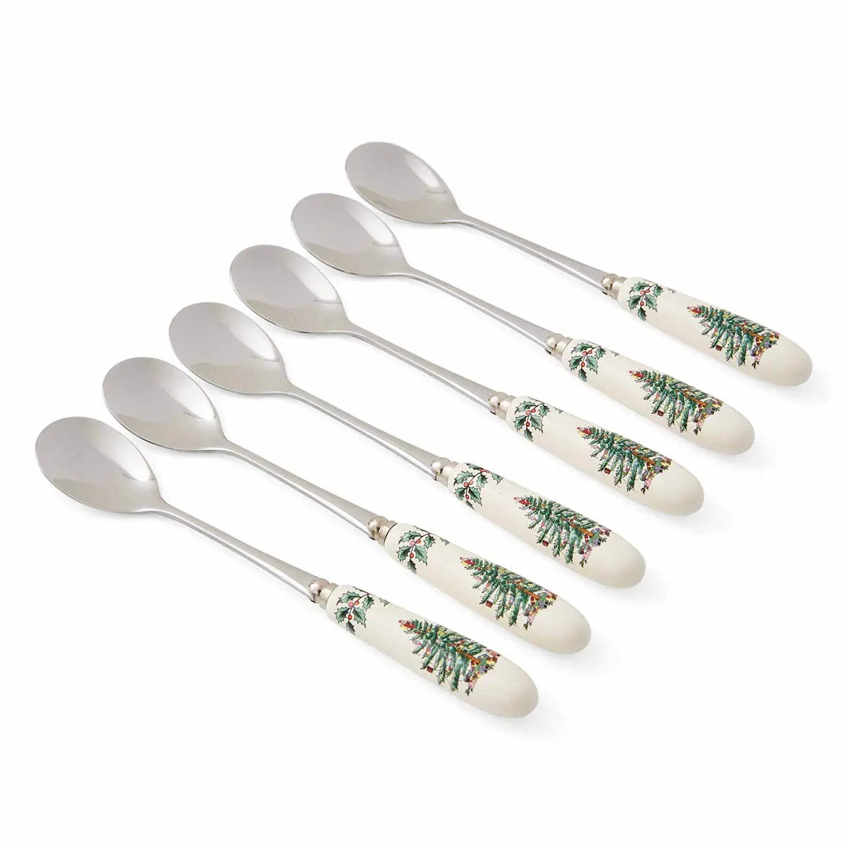 SPODE Christmas Tree Set of 6 Tea Spoons