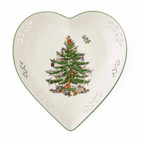 SPODE Christmas Tree Pierced Heart Dish
