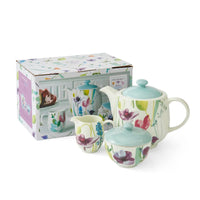 PORTMEIRION Water Garden 3 Piece Teapot Set in a Gift Box