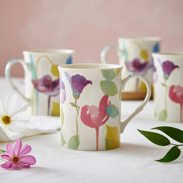 PORTMEIRION Water Garden Set of 4 Mugs in a Gift Box