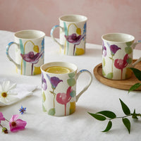 PORTMEIRION Water Garden Set of 4 Mugs in a Gift Box