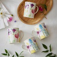 PORTMEIRION Water Garden Set of 4 Mugs in a Gift Box