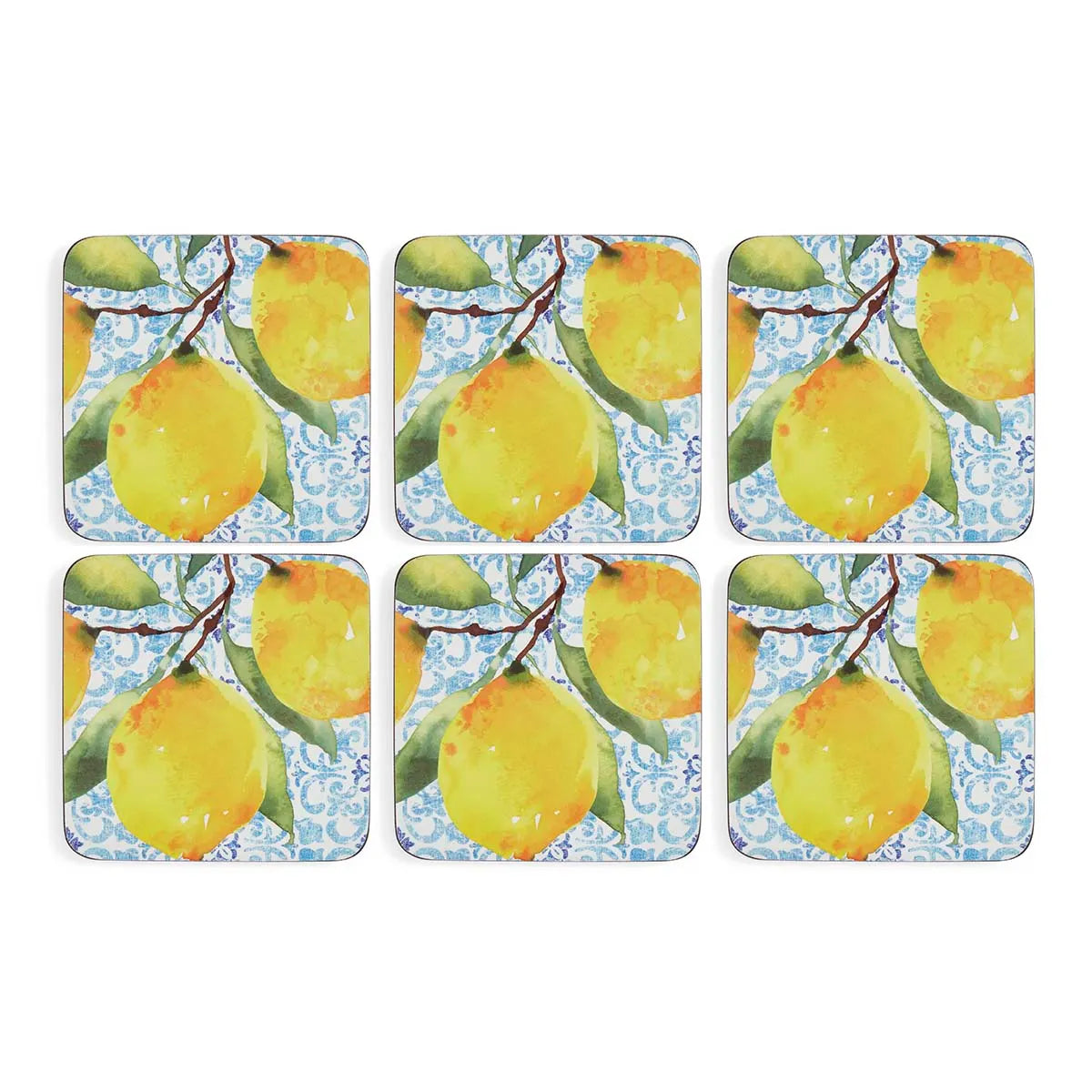 PIMPERNEL Amalfi Lemons - Set of 6 Coasters