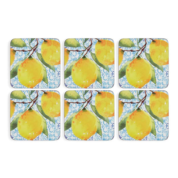 PIMPERNEL Amalfi Lemons - Set of 6 Coasters