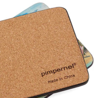 PIMPERNEL Beach Huts - Set of 6 Coasters