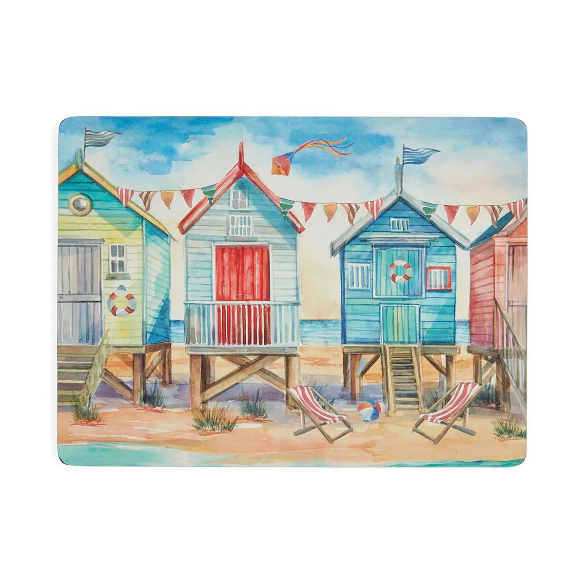 PIMPERNEL Beach Huts - Set of 6 Placemats