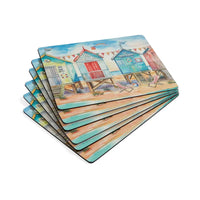 PIMPERNEL Beach Huts - Set of 6 Placemats