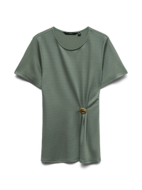 VERO MODA Vira Short Sleeve Twist Top - Laurel Wreath