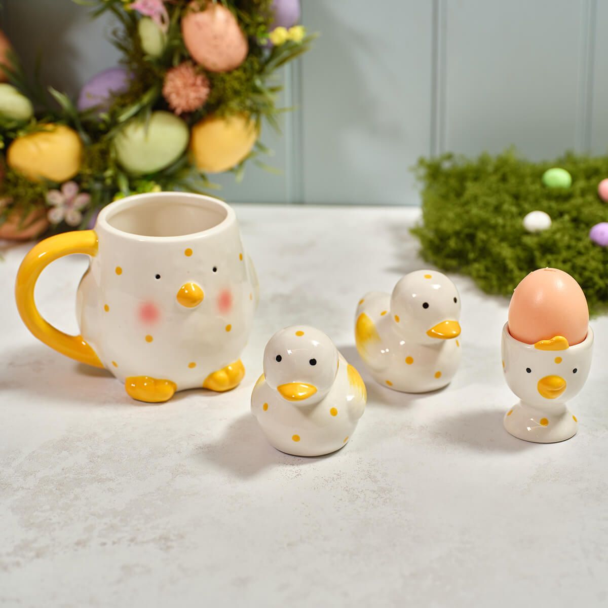 LANGS Easter Spotty Duck Salt & Pepper Set 7cm