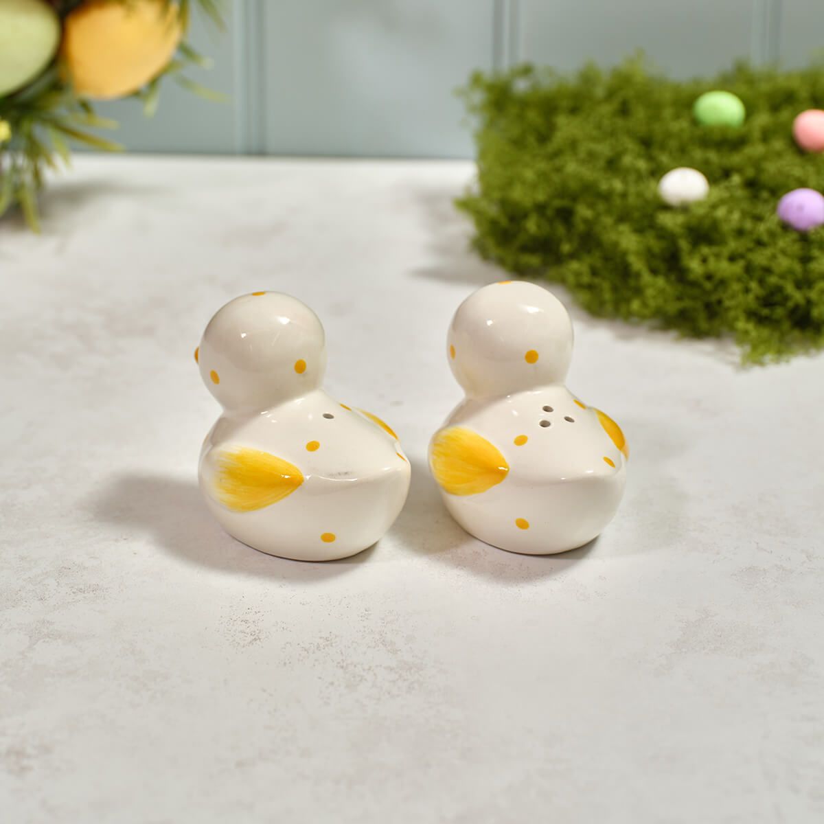 LANGS Easter Spotty Duck Salt & Pepper Set 7cm