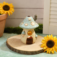 LANGS Toadstool Stoneware Tealight Holder House 17.5cm