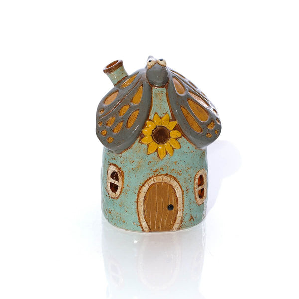 LANGS Butterfly Roof LED House With Sunflower 20cm