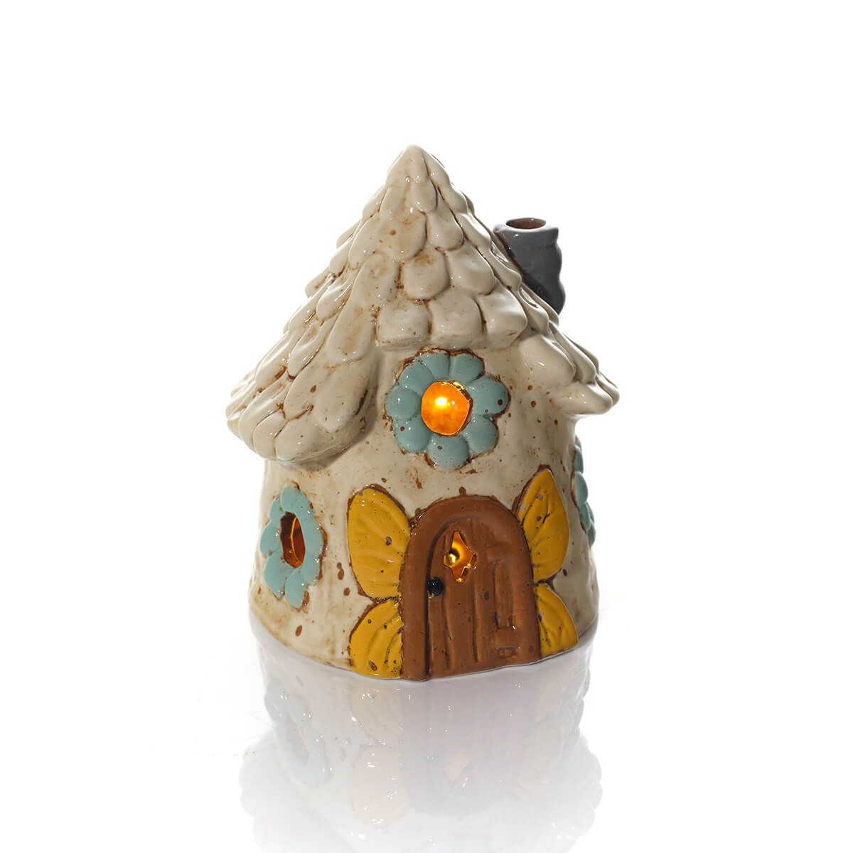 LANGS Butterfly Door LED House With Flower Windows 16cm