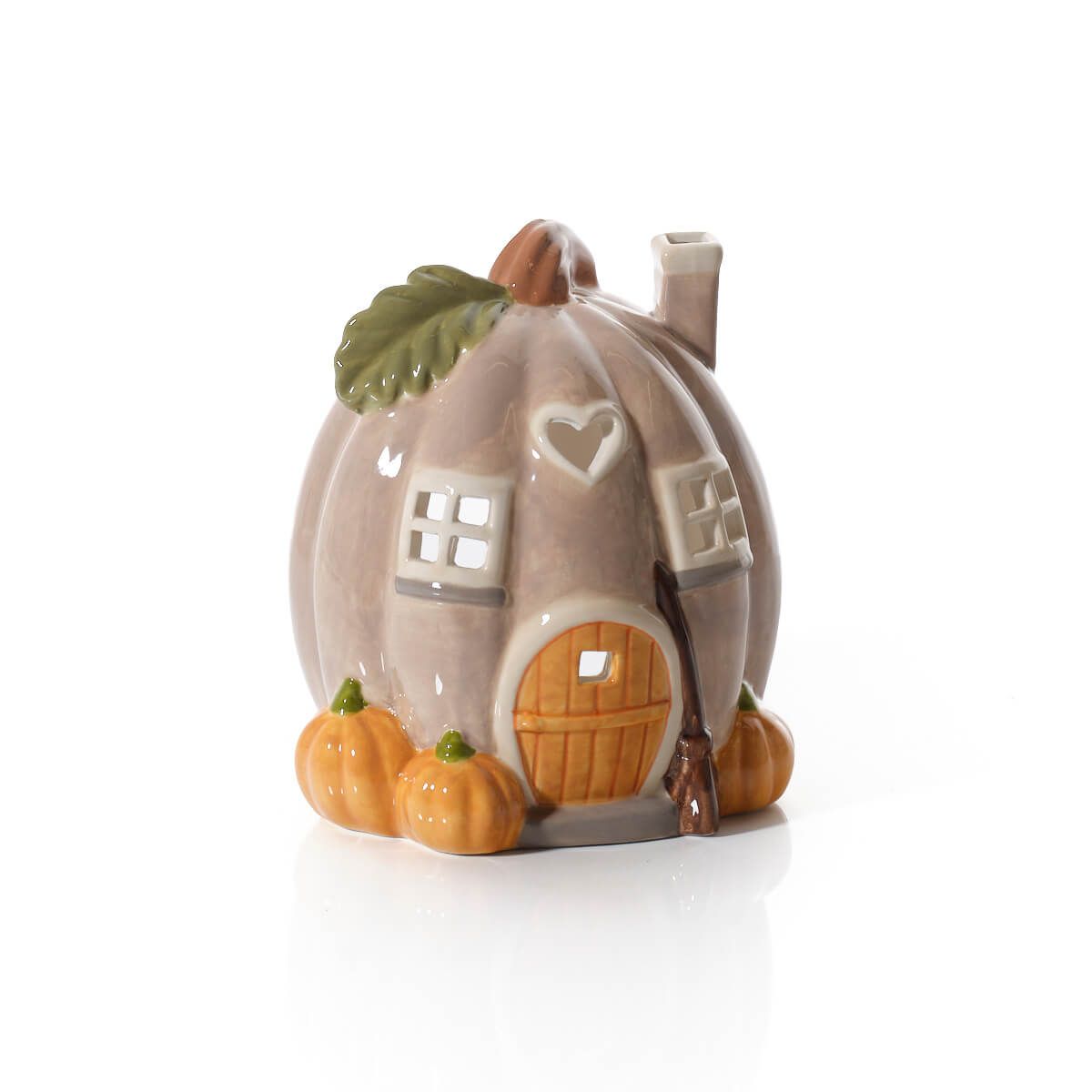 LANGS Harvest Home Pumpkin Tea Light House 16cm