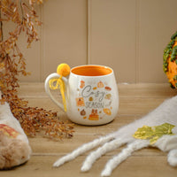 LANGS Harvest Pumpkin Cosy Season Mug with Pom Pom