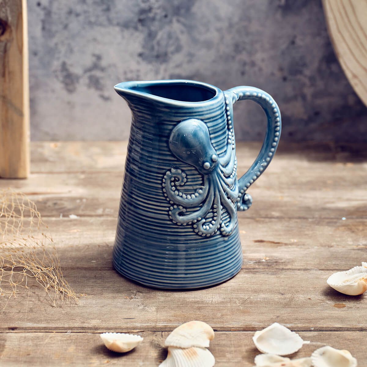 LANGS Embossed Octopus Decorative Ceramic Jug 16.5cm