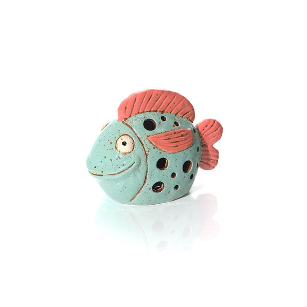LANGS Fish Stoneware LED Ornament 15.5x12cm