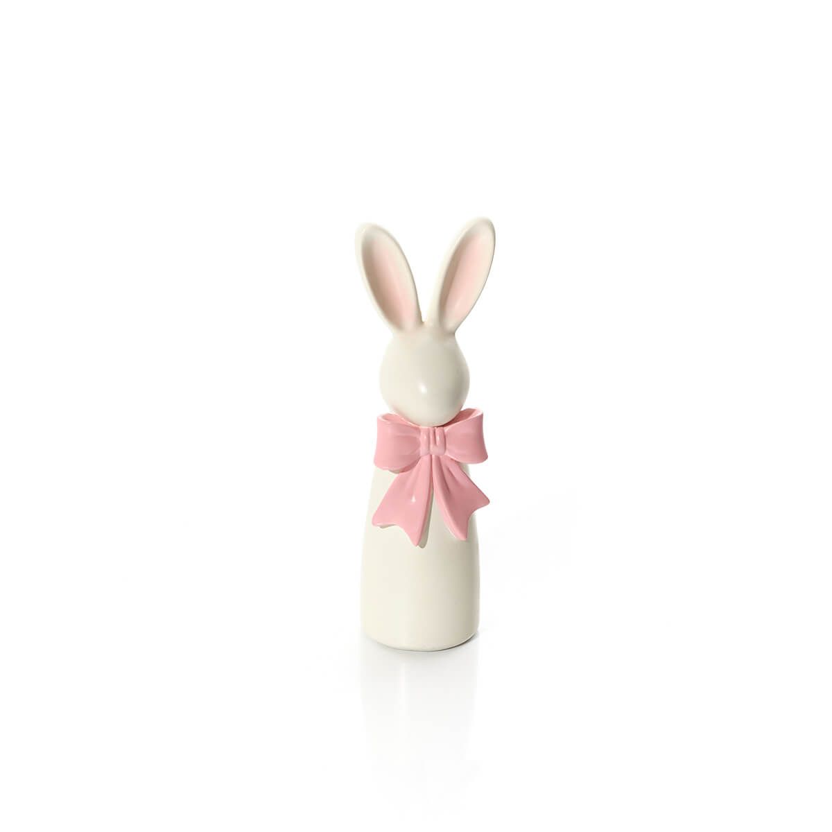LANGS Standing Easter Bunny with Pink Bow Figurine 22cm
