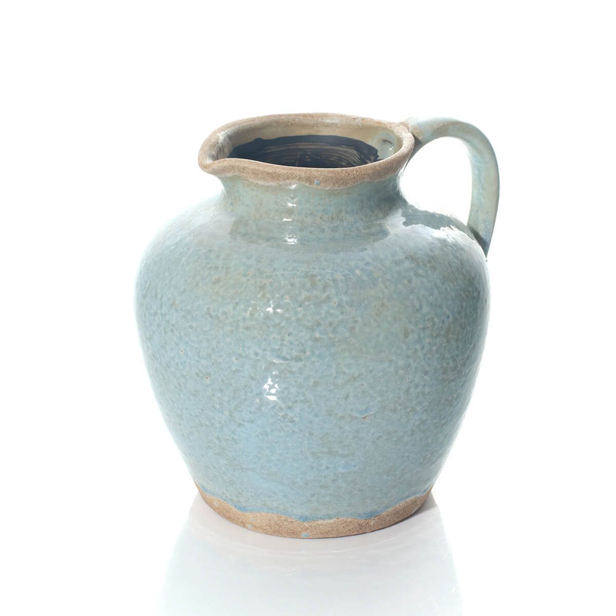 LANGS Antique Reactive Glaze Vase with Handle 20cm - Blue