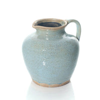 LANGS Antique Reactive Glaze Vase with Handle 20cm - Blue
